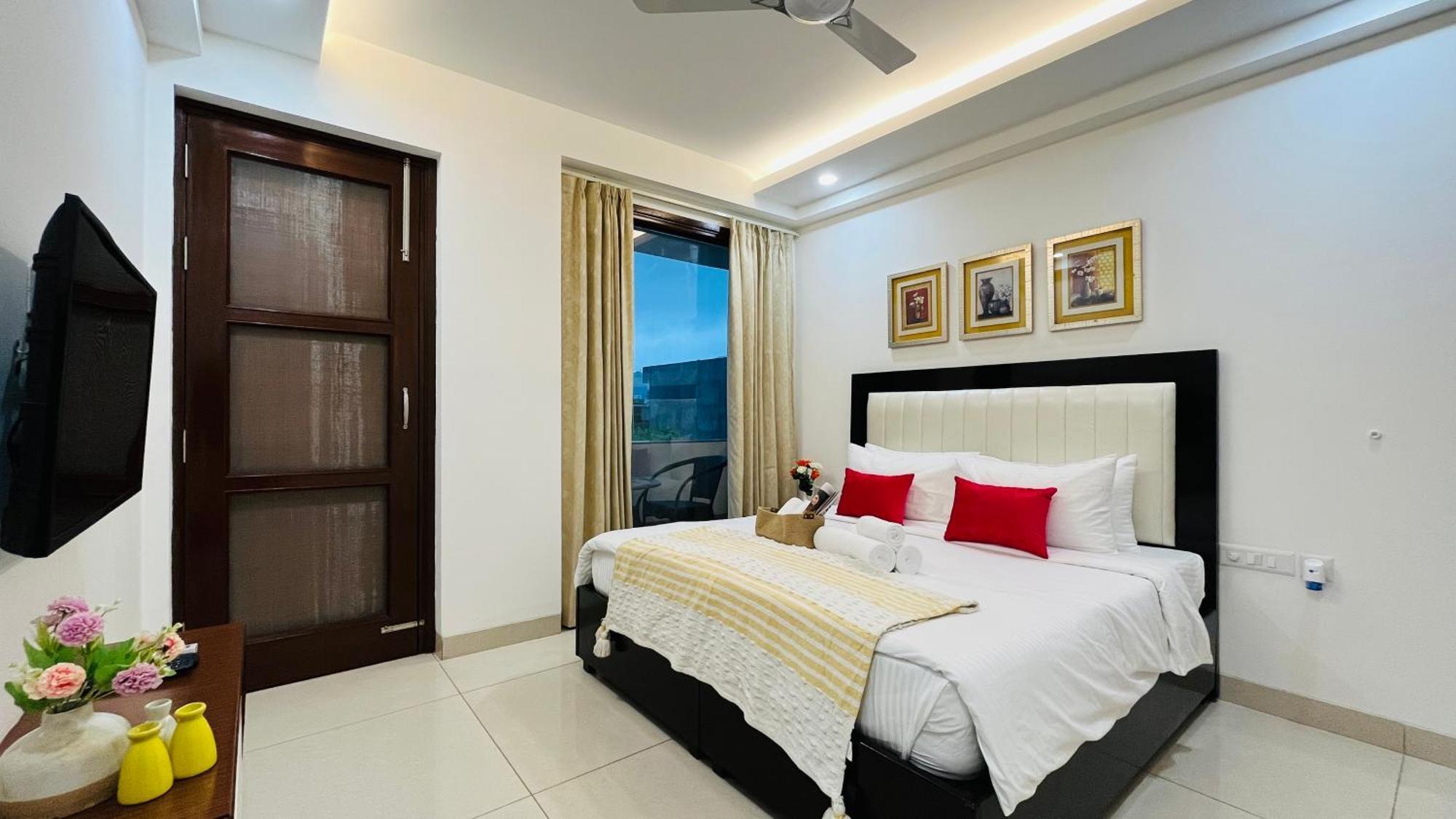 Olive Service Apartments - Golf Course Road 구르가온 외부 사진